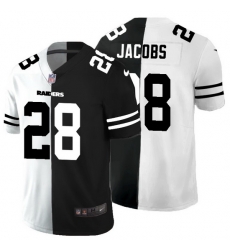 Las Vegas Raiders 28 Josh Jacobs Men Black V White Peace Split Nike Vapor Untouchable Limited NFL Jersey