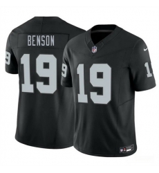 Men Las Vegas Raiders  19 Malik Benson Black 2026 Draft F U S E  Vapor Untouchable Limited Stitched Football Jersey