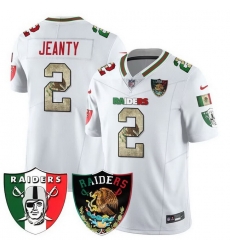 Men Las Vegas Raiders  2 Ashton Jeanty White Mexico Vapor Limited Stitched Football Jersey