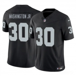 Men Las Vegas Raiders  30 Mike Washington Jr Black 2026 Draft F U S E  Vapor Untouchable Limited Stitched Football Jersey