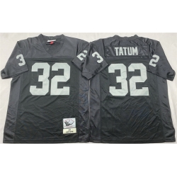 Men Las Vegas Raiders 32 Jack Tatum Black Throwback Stitched Football Jersey