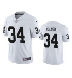 Men Las Vegas Raiders 34 Brandon Bolden White Vapor Limited Stitched Jersey