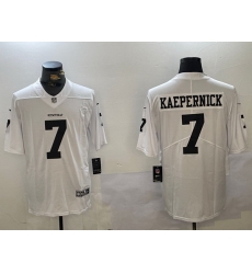 Men Las Vegas Raiders 7 Colin Kaepernick White Vapor Limited Stitched Football Jersey