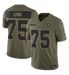 Men Las Vegas Raiders 75 Howie Long Olive 2025 F U S E  Salute to Service Limited Stitched Football Jersey