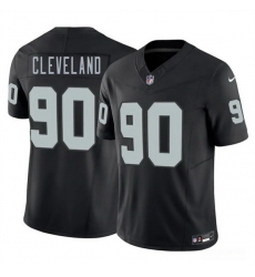 Men Las Vegas Raiders  90 Brandon Cleveland Black 2026 Draft F U S E  Vapor Untouchable Limited Stitched Football Jersey