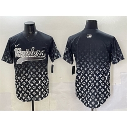 Men Las Vegas Raiders Blank Black Limited Stitched Baseball Jersey