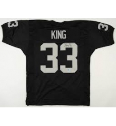 Men Los Angeles Raiders #33 Kenny King Black Throwback Stitched NFL Jersey