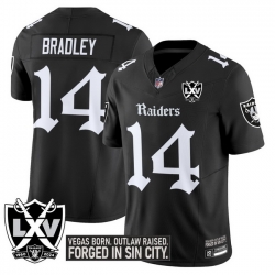 Men’s Las Vegas Raiders Carter Bradley 14 Gothic Sin City Shadows Edition Vapor Limited Jersey