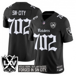Men’s Las Vegas Raiders Sin.City 702 Gothic Sin City Shadows Edition Vapor Limited Jersey