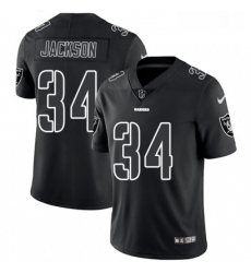 Mens Nike Oakland Raiders 34 Bo Jackson Limited Black Rush Impact NFL Jersey