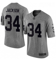 Mens Nike Oakland Raiders 34 Bo Jackson Limited Gray Gridiron NFL Jersey