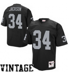 Mens Oakland Raiders Bo Jackson Mitchell 26 Ness Black 1990 Authentic Throwback Jersey