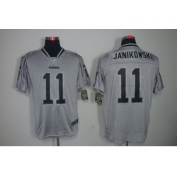 Nike Oakland Raiders 11 Sebastian Janikowski Grey Elite Lights Out NFL Jersey