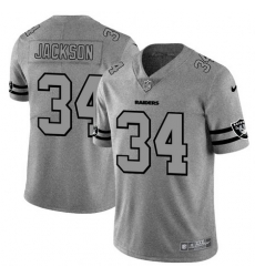 Nike Raiders 34 Bo Jackson 2019 Gray Gridiron Gray Vapor Untouchable Limited Jersey