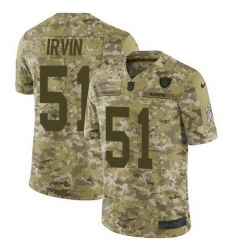 Nike Raiders #51 Bruce Irvin Camo Mens Stitched NFL Limited 2018 Salute To Service Jersey