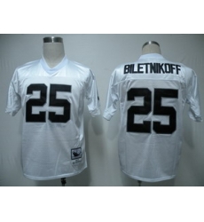 Oakland Raiders 25 BILETNIKOFF Throwback White Jerseys