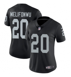 Nike Raiders #20 Obi Melifonwu Black Team Color Womens Stitched NFL Vapor Untouchable Limited Jersey