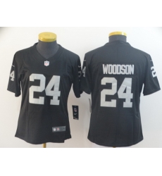 Women Nike Raiders 24 Charles Woodson Black Vapor Untouchable Limited Jersey