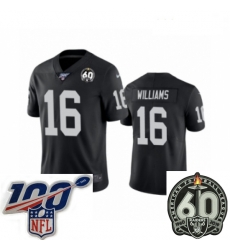 Women Oakland Raiders #16 Tyrell Williams Black 60th Anniversary Vapor Untouchable Limited Player 100th Season Football Jersey