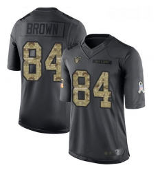 Youth Antonio Brown Limited Black Jersey Oakland Raiders Football 84 Jersey 2016 Salute to Service Jersey