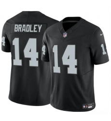 Youth Las Vegas Raiders 14 Carter Bradley Black 2024 F U S E Stitched Football Jersey