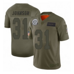 Youth Oakland Raiders 31 Isaiah Johnson Limited Camo 2019 Salute to Service Football Jersey