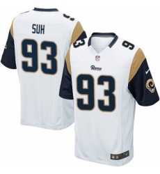 Men Nike Los Angeles Rams 93 Ndamukong Suh Game White NFL Jersey