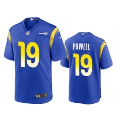 Men's Los Angeles Rams #19 Brandon Powell Royal Stitched Football Game Jersey