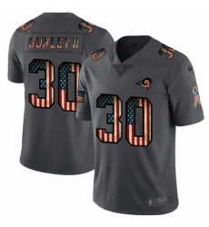 Nike Rams 30 Todd Gurley II 2019 Salute To Service USA Flag Fashion Limited Jersey