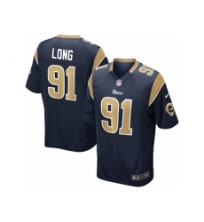 Nike St. Louis Rams 91 Chris Long Blue Game NFL Jersey