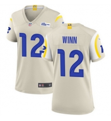 Women Los Angeles Rams 12 Dresser Winn Bone Stitched Game Jersey 28Run Small 29