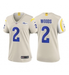 Women Los Angeles Rams 2 Robert Woods Vapor Limited Bone Jersey