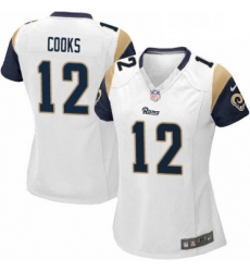 Womens Nike Los Angeles Rams 12 Brandin Cooks Game White NFL Jersey