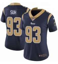 Womens Nike Los Angeles Rams 93 Ndamukong Suh Navy Blue Team Color Vapor Untouchable Elite Player NFL Jersey