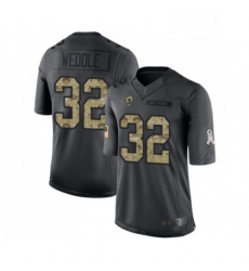 Youth Los Angeles Rams 32 Eric Weddle Limited Black 2016 Salute to Service Football Jersey