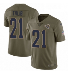 Youth Nike Los Angeles Rams 21 Aqib Talib Limited Olive 2017 Salute to Service NFL Jersey