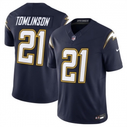 Men Los Angeles Chargers 21 LaDainian Tomlinson Navy 2025 F U S E  Alternate Vapor Limited Stitched Football Jersey