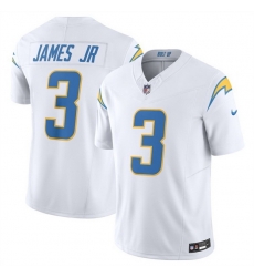 Men Los Angeles Chargers 3 Derwin James Jr  White 2025 F U S E  Vapor Untouchable Limited Stitched Jersey