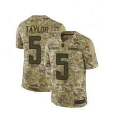 Men Los Angeles Chargers 5 Tyrod Taylor Limited Camo 2018 Salute to Service Football Jersey