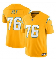 Men Los Angeles Chargers 76 Joe Alt Gold 2025 F U S E Alternate Vapor Limited Stitched Football Jersey Men Los Angeles Chargers 76 Joe Alt Gold 2025 F U S E Alternate Vapor Limited Stitched Football Jersey