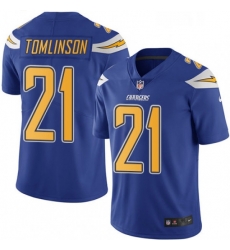 Men Nike Los Angeles Chargers 21 LaDainian Tomlinson Limited Electric Blue Rush Vapor Untouchable NFL Jersey