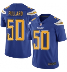 Mens Los Angel Chargers #50 Hayes Pullard Blue Alternate Rush Jersey