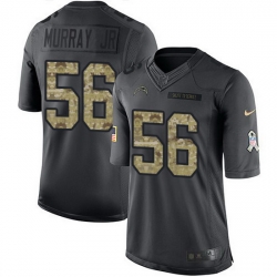 Nike Chargers 56 Kenneth Murray Jr Black Men Stitched NFL Limited 2016 Salute to Service Jersey