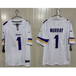 Men Minnesota Vikings  1 Kyler Murray White 2026 Vapor Untouchable Limited Stitched Jersey