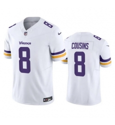 Men Minnesota Vikings 8 Kirk Cousins White 2023 F U S E  Vapor Untouchable Stitched Jersey