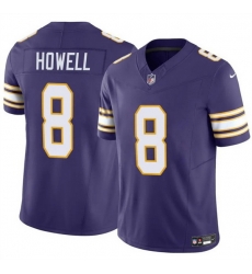 Men Minnesota Vikings 8 Sam Howell Purple 2023 F U S E  Throwback Vapor Untouchable Limited Stitched Jersey