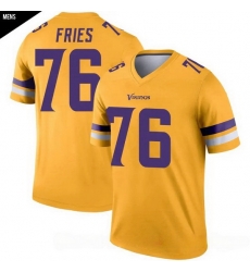 Men Minnesota Vikings  uFF0376 Will Fries Yellow Limited Classic Vapor F U S E  Jersey