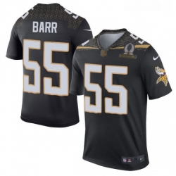 Mens Nike Minnesota Vikings 55 Anthony Barr Elite Black Team Irvin 2016 Pro Bowl NFL Jersey