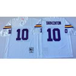 Vikings 10 Fran Tarkenton White Throwback Jersey