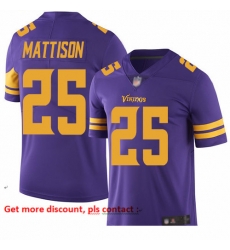 Vikings 25 Alexander Mattison Purple Men Stitched Football Limited Rush Jersey